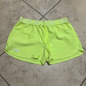 Under Armour Women's Neon Yellow Athletic Shorts